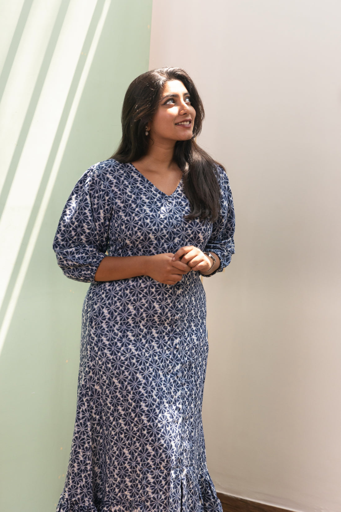 IM-Richa Indigo Shibori Midi Dress