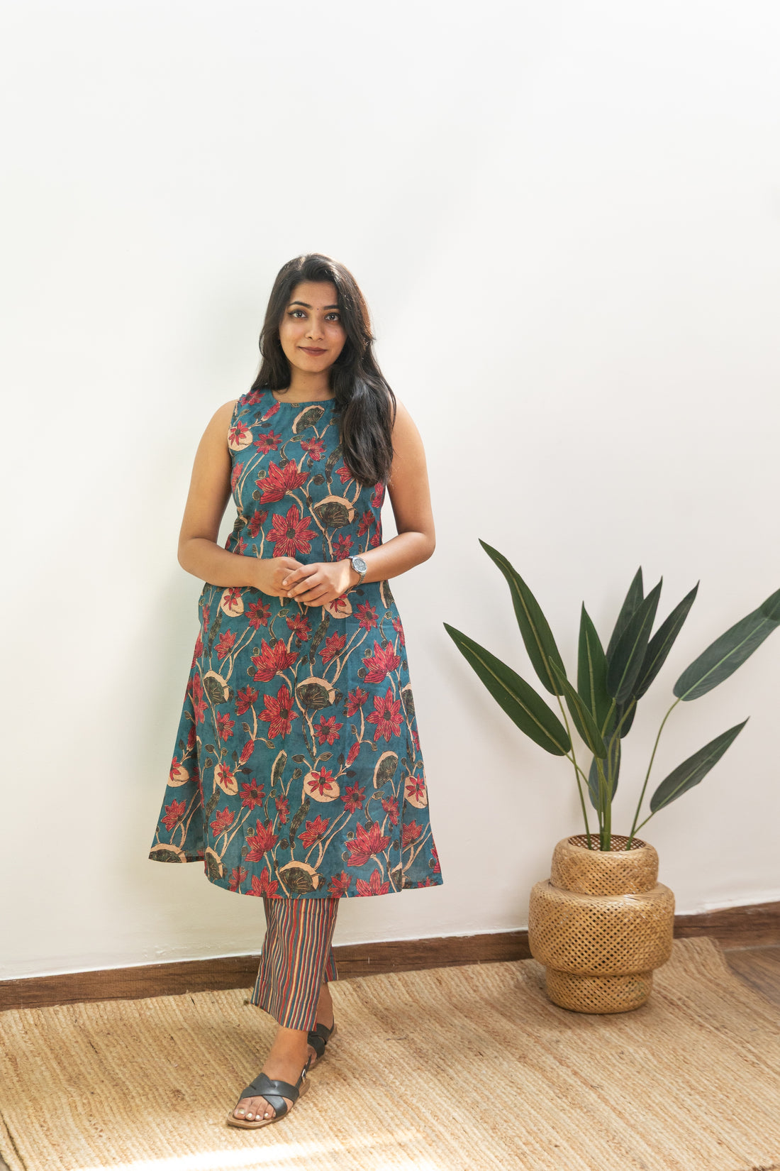 IM-Anusha Blue Floral Kurta Set