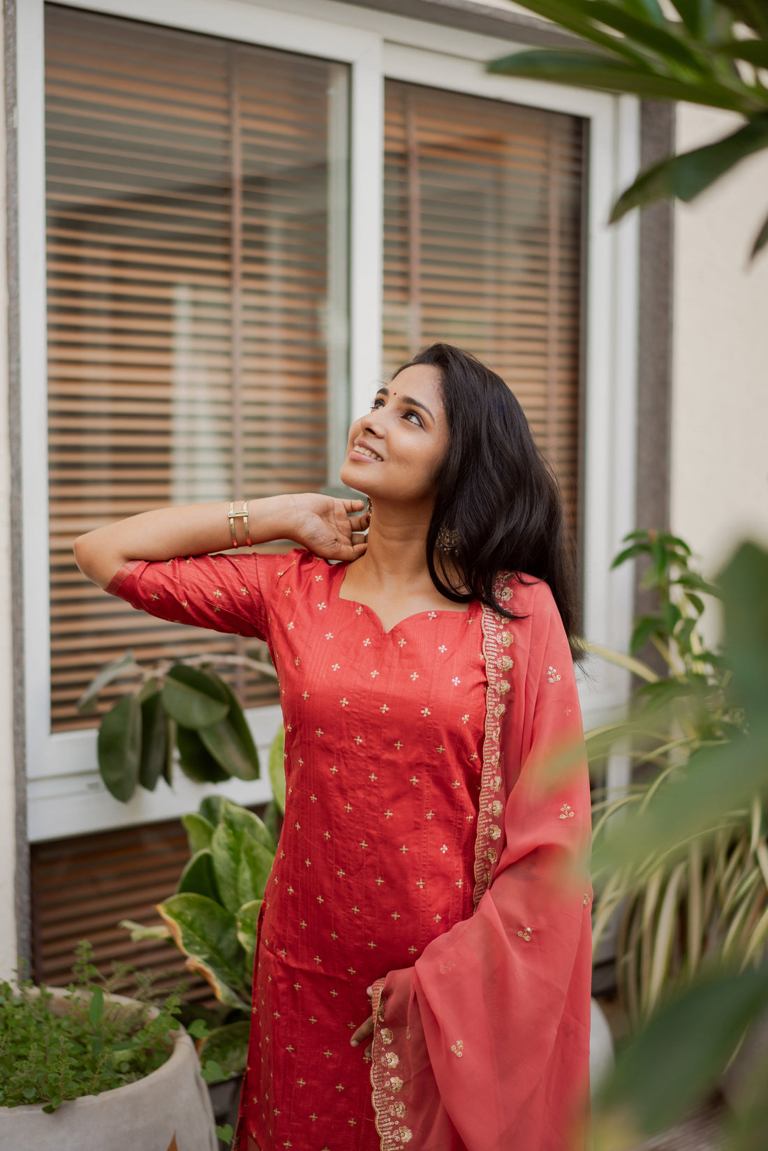 IM-Sneha Red (Only Kurta) (M, L, XL Available)