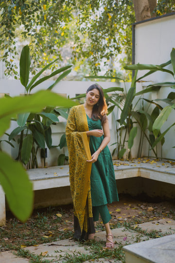 IM-Swapna Green (3/4th Sleeves)