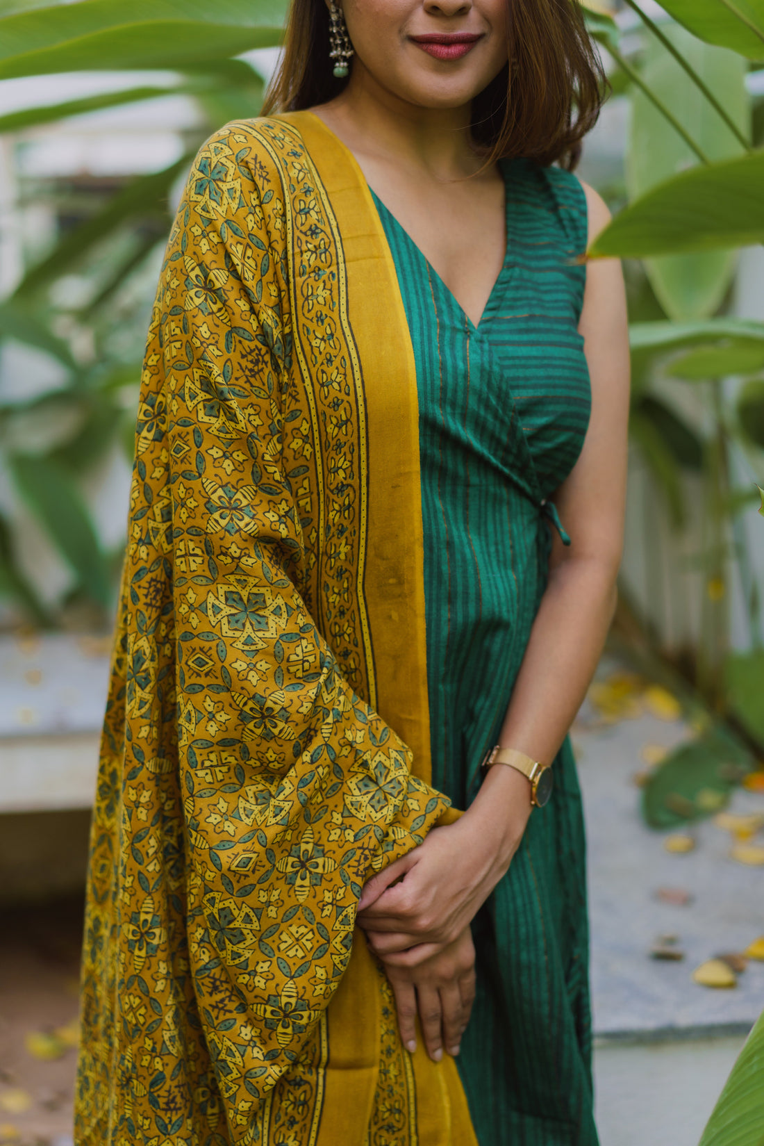 IM-Swapna Green (3/4th Sleeves)