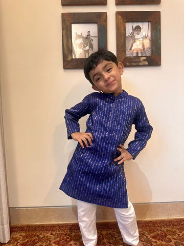 IM-Krish Royal Blue Silk