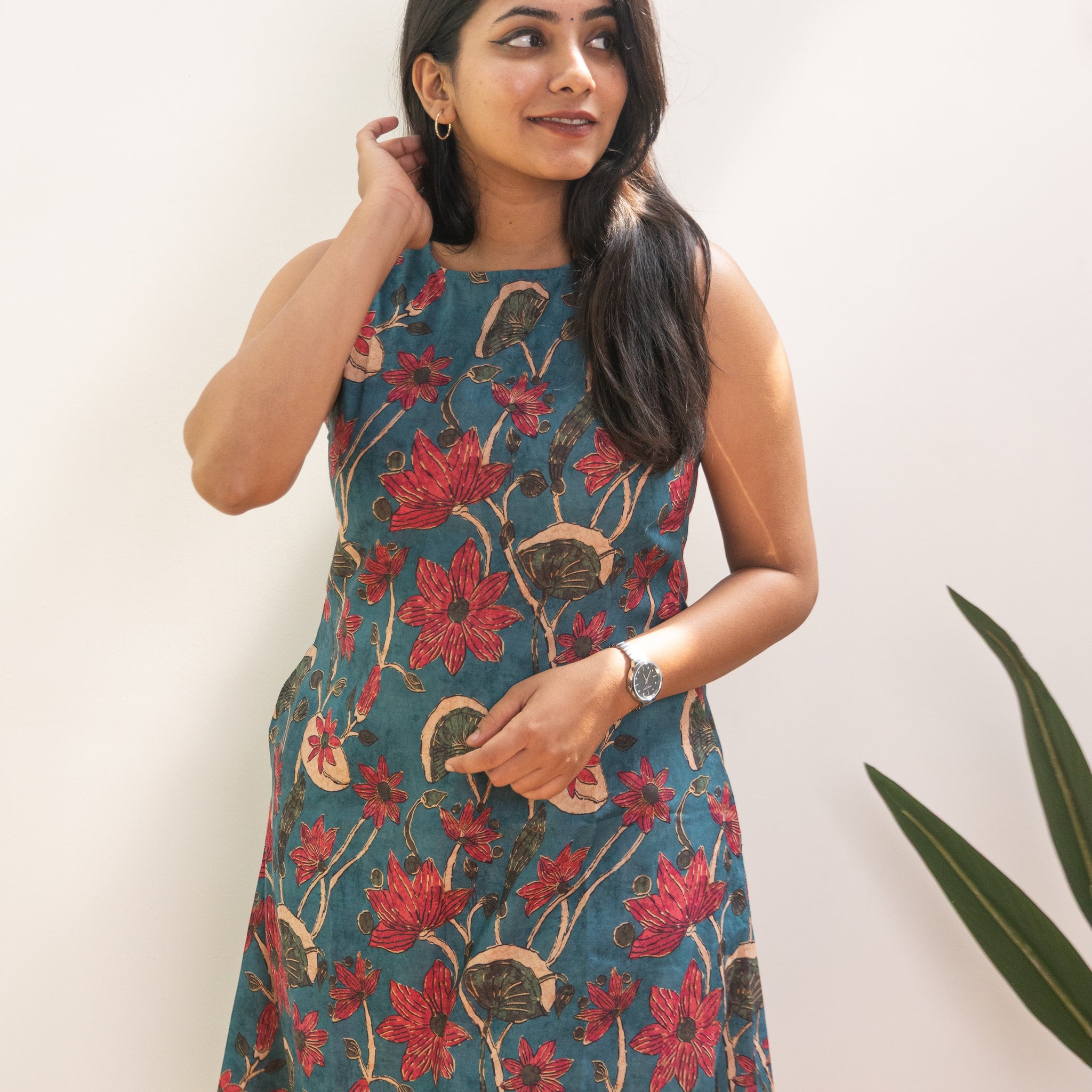 Anusha Blue Floral Kurta Set