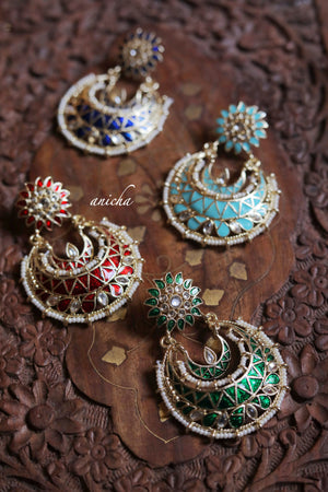 Enamel chandbalis (Colours available)