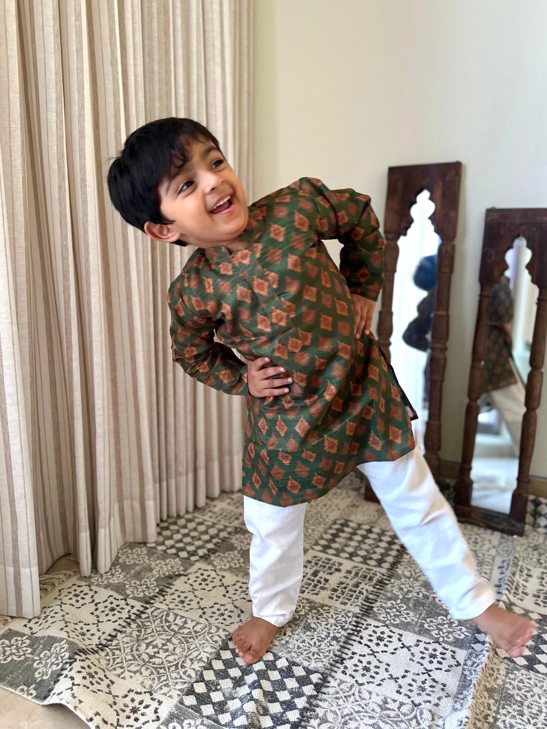 IM-Krish Green Ikat