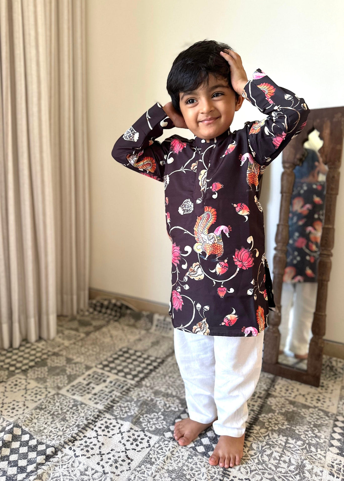 IM-Krish Black Kalamkari - Anicha