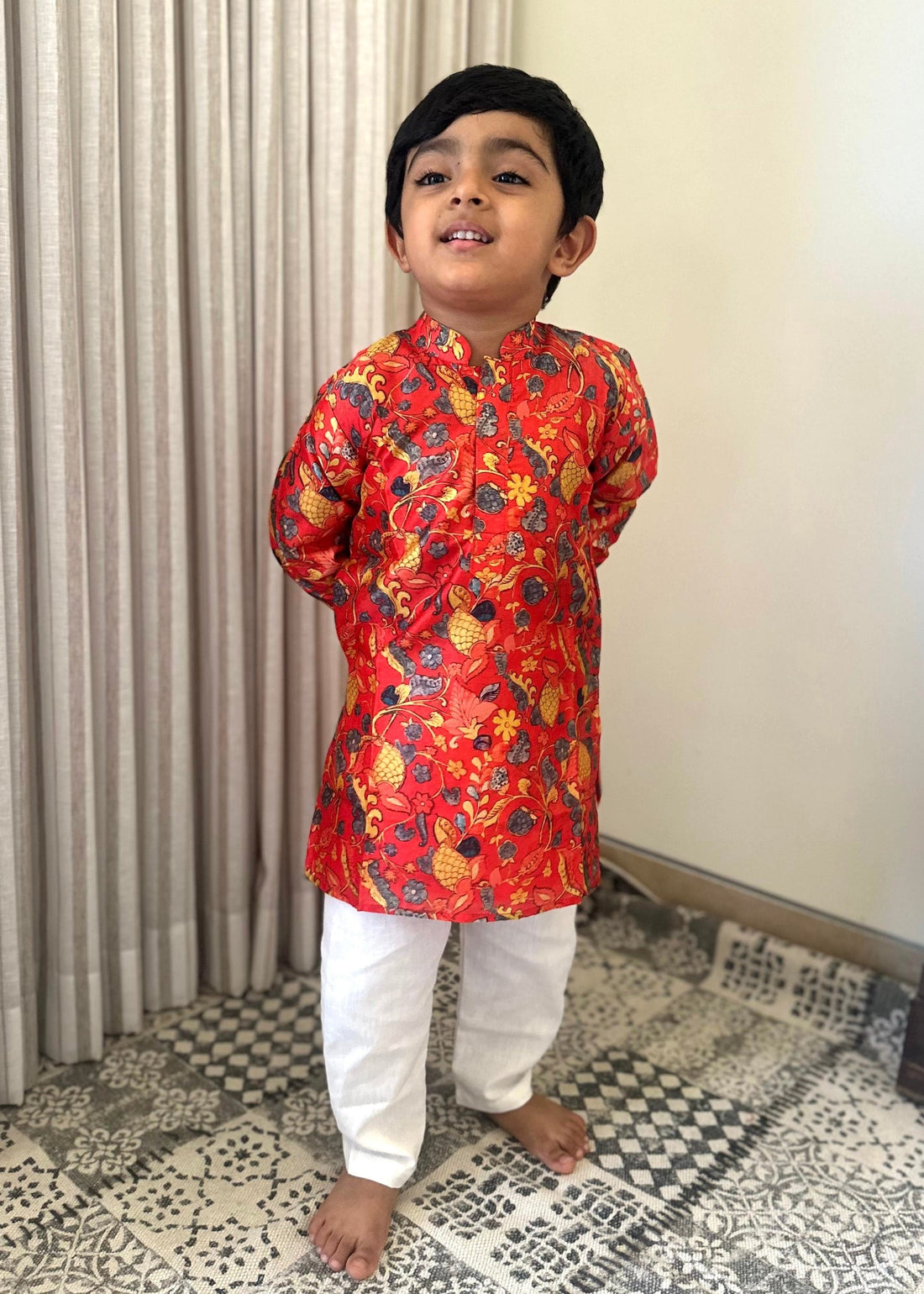 IM-Krish Red Kalamkari - Anicha