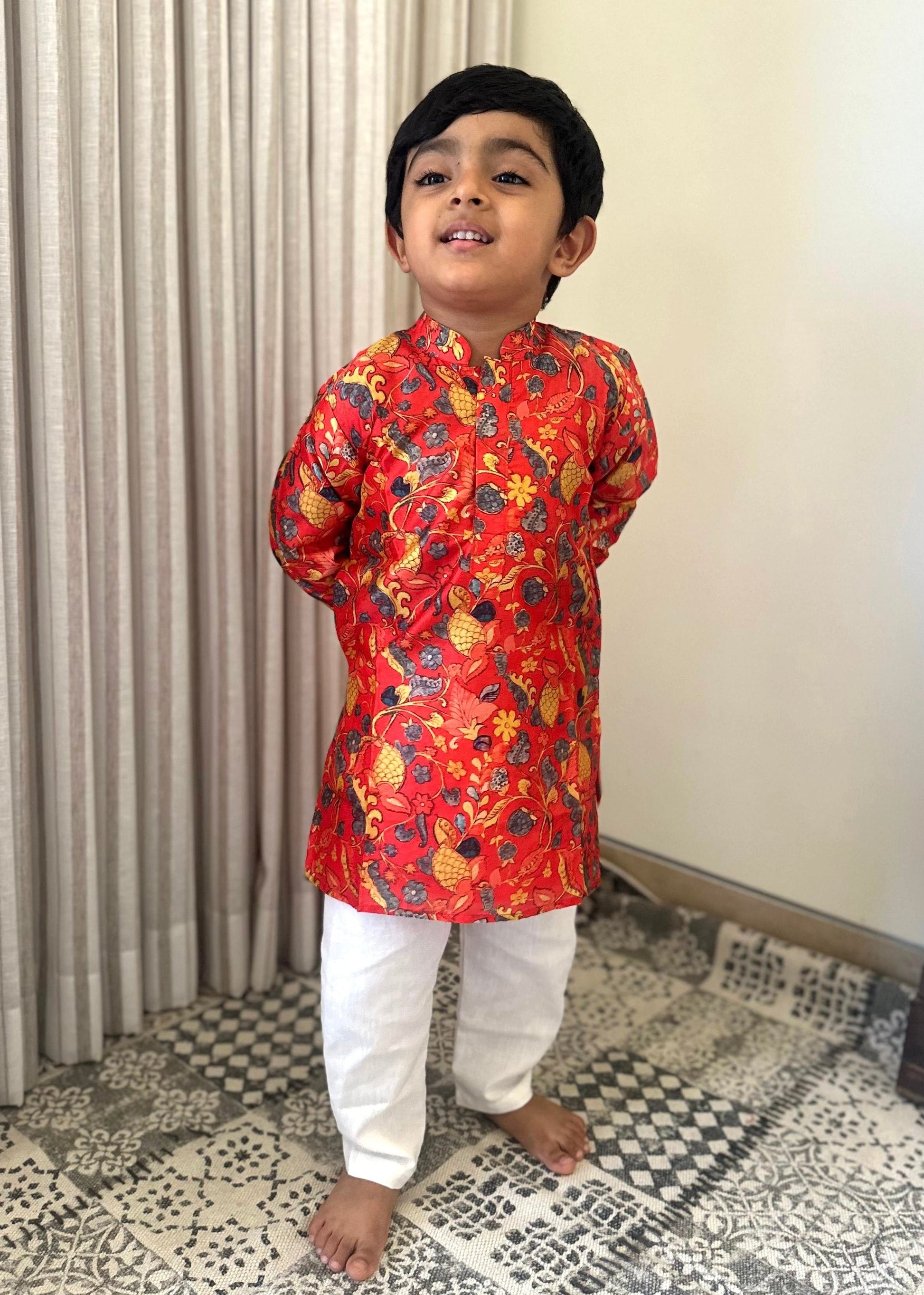 IM-Krish Red Kalamkari - Anicha