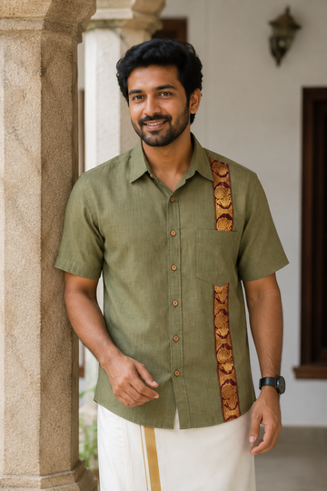 Agam Men’s Shirt - Olive Green