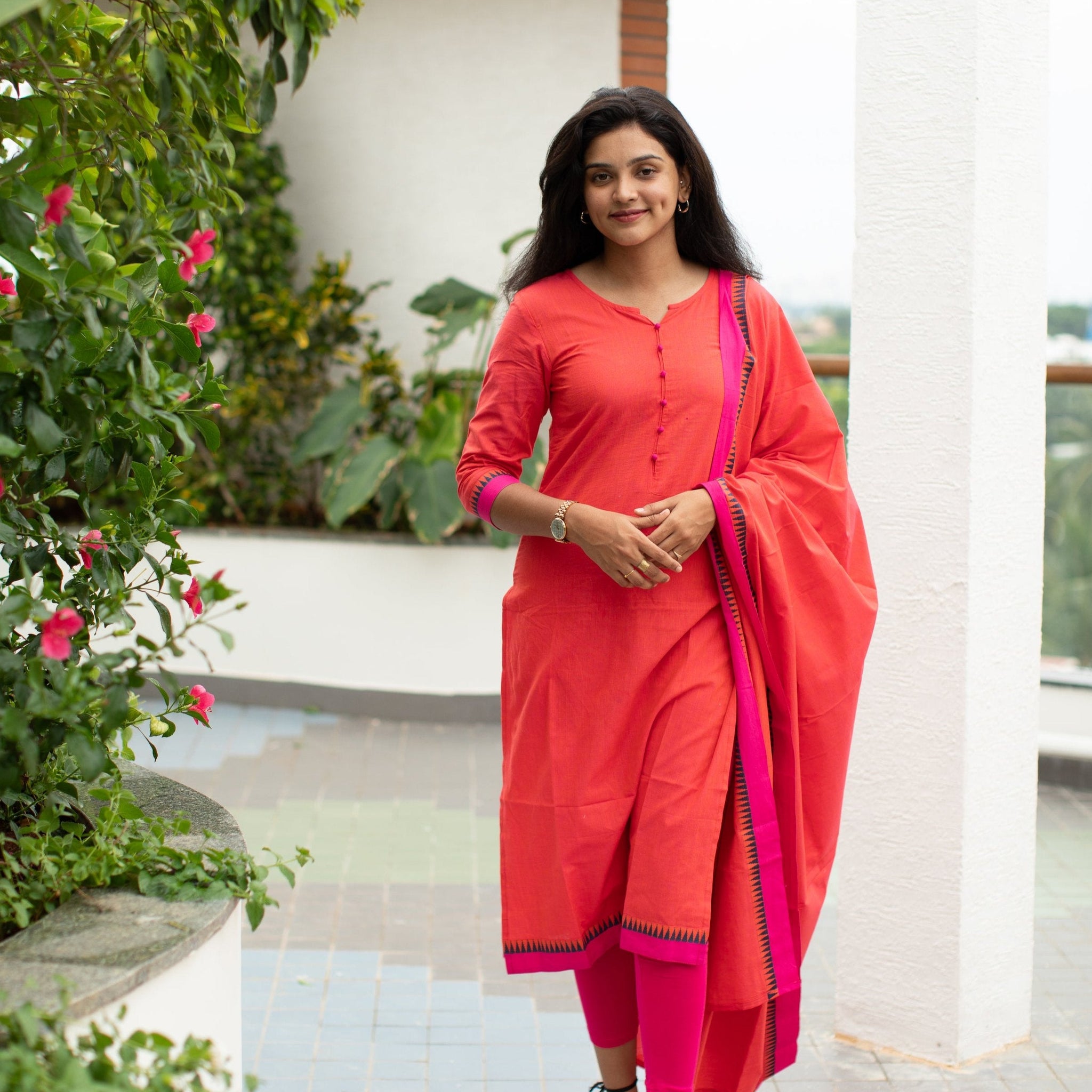 Ravali Coral Kurta