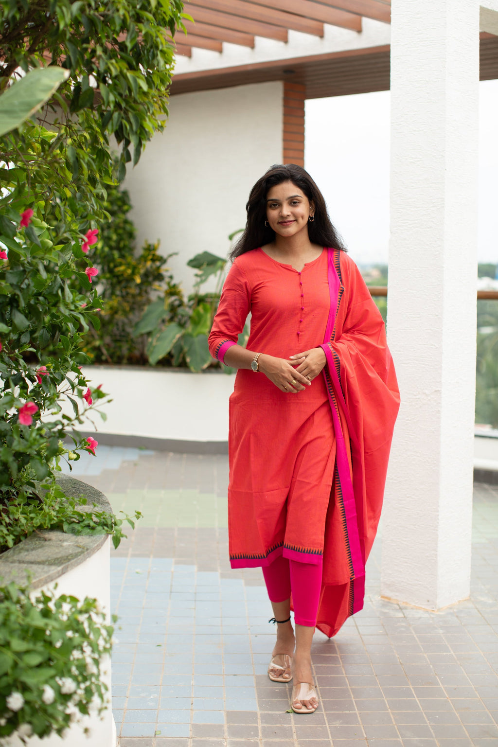 Ravali Coral Kurta