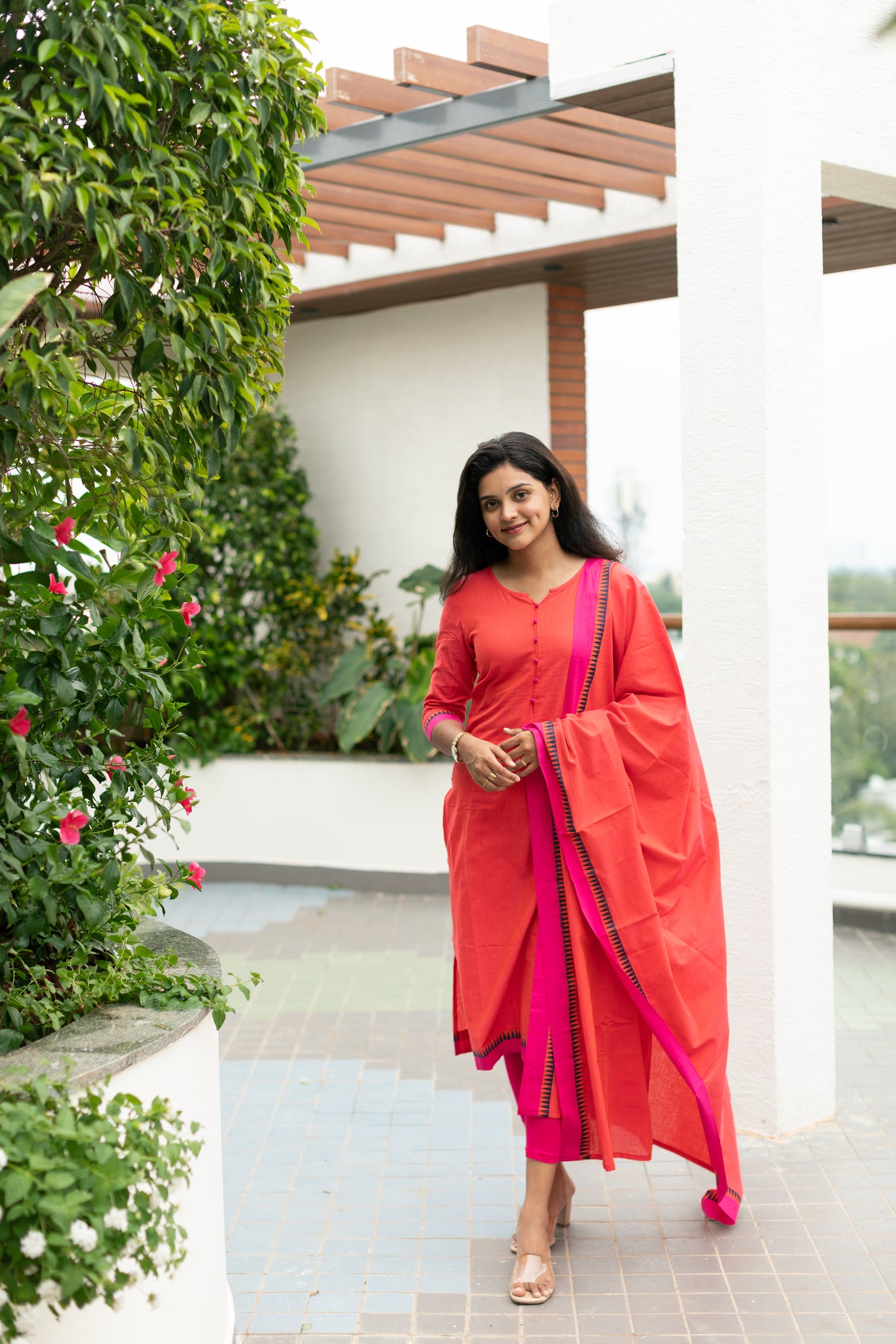 Ravali Coral Kurta