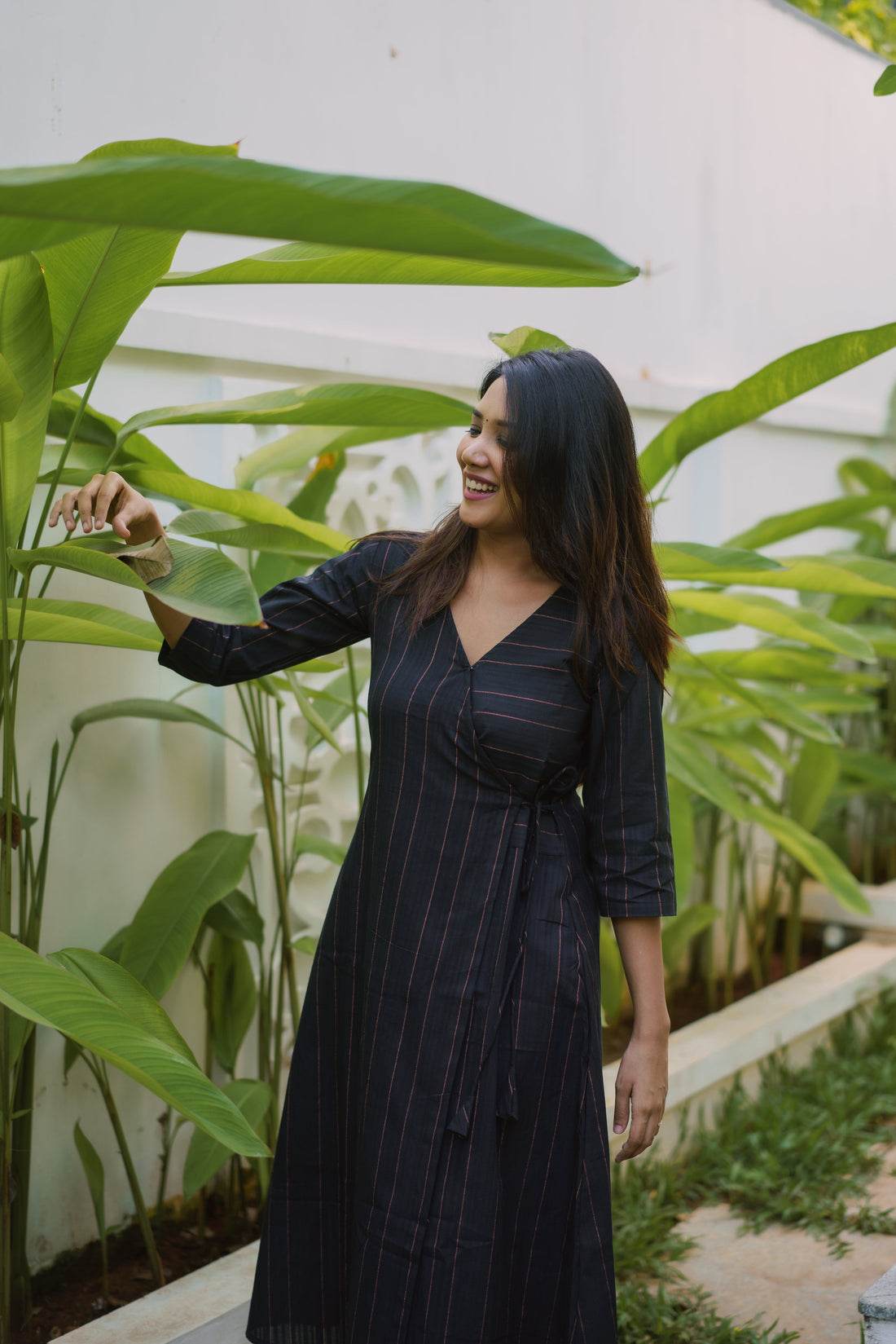 IM-Swapna Black (3/4 Sleeves)