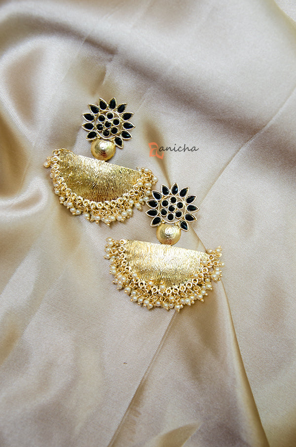 Polki gold chandbalis (Colours available)