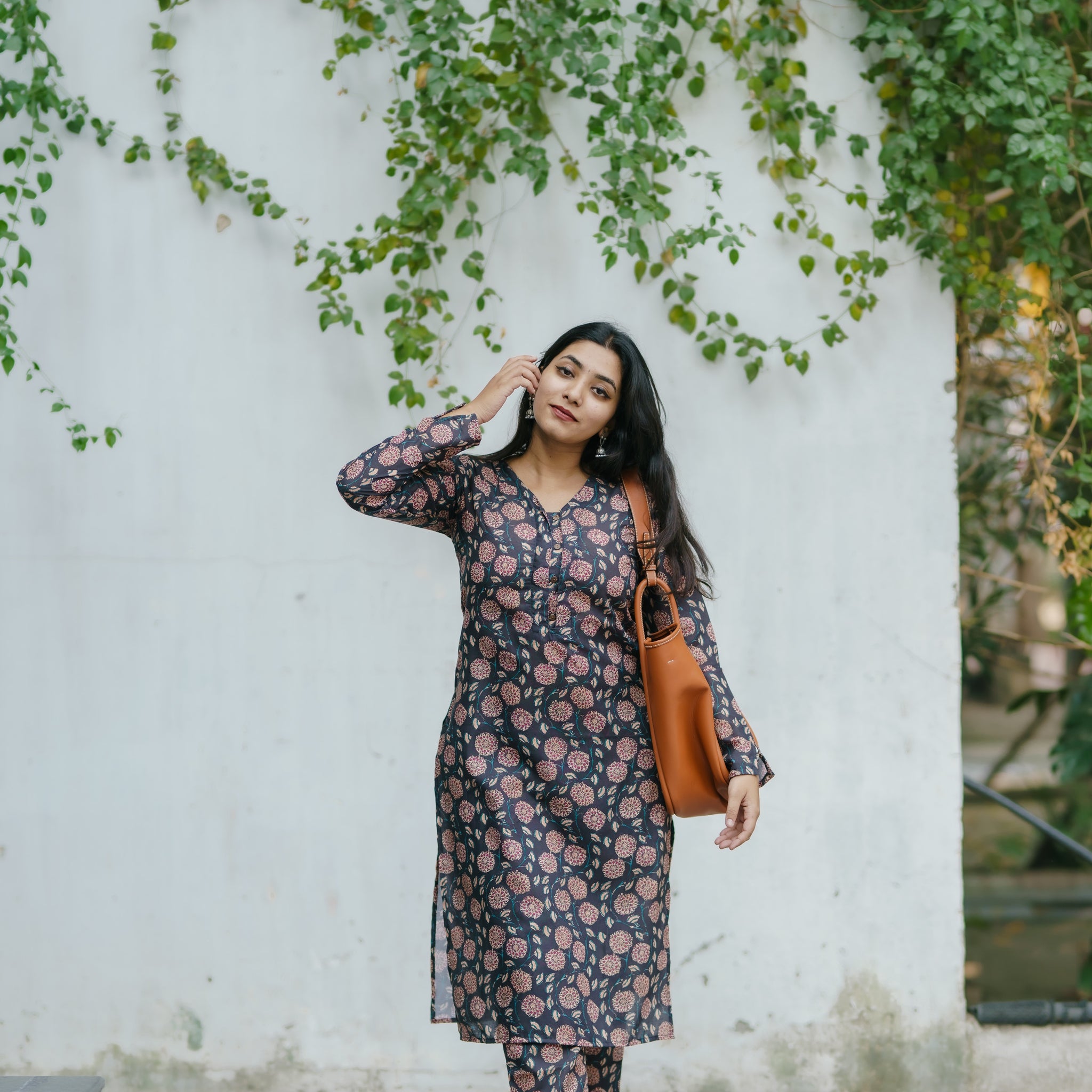 Nikita Black Floral Kurta Set