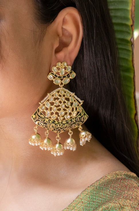 Polki jhumka balis (Colours available)