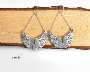 Tibetan silver chandelier earrings